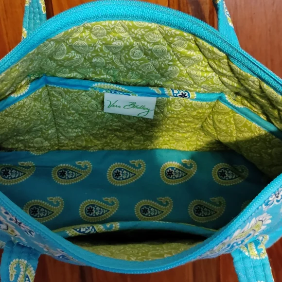 Vera Bradley Teal Paisley Bag - Picture 2 of 3